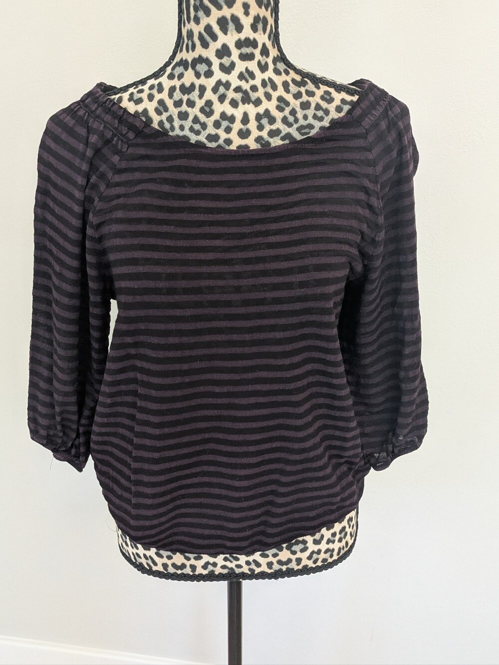 3/4 sleeve dark purple blouse from Ann Taylor Loft